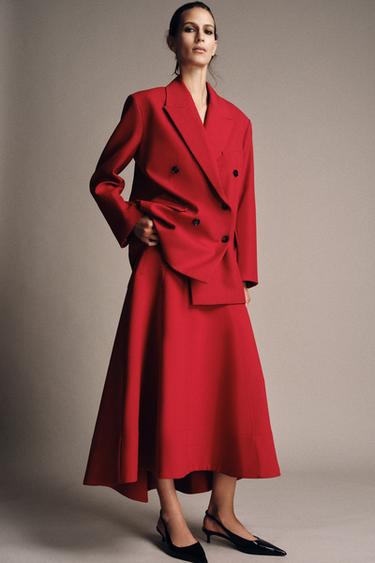 Zara MIDI SUKNJA SA SLOJEVIMA ZW COLLECTION – Crvena