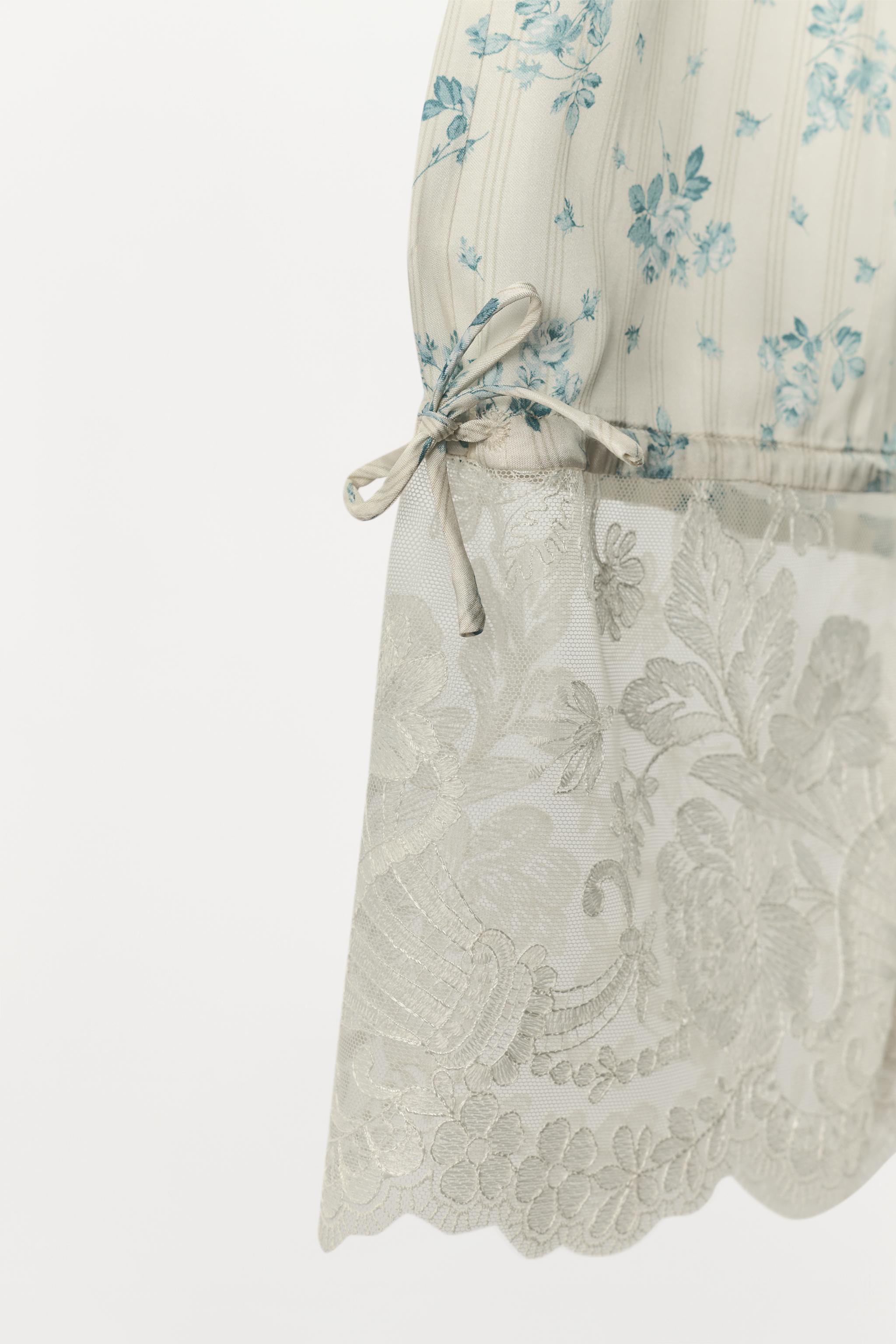 LACE FLORAL PRINT BLOOMER PANTS