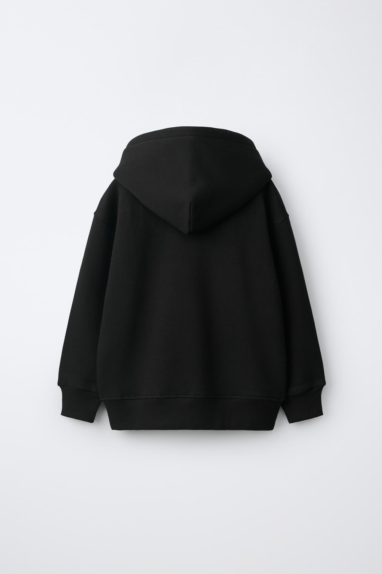 PLAIN HOODIE — Black