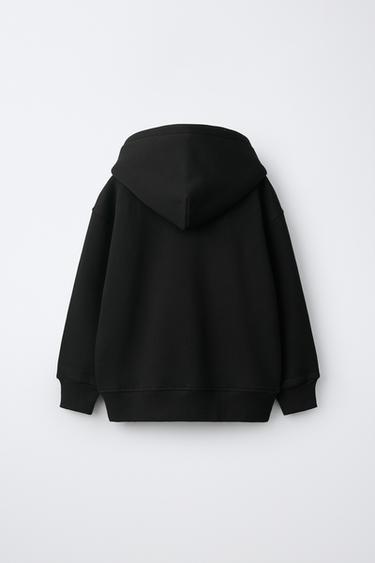 PLAIN HOODIE — Black 2