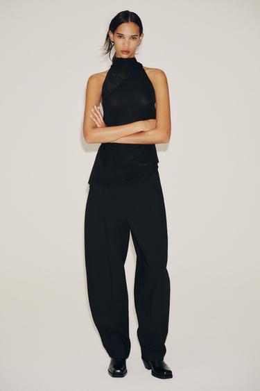 TOP HALTER TRANSPARENT - Noir de Zara - Image 0