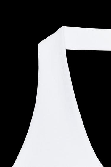 NECKHOLDER-SHIRT - Weiß von Zara