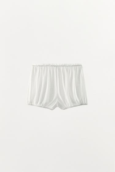 POINTELLE BALLOON SHORTS - White by Zara - Image 6
