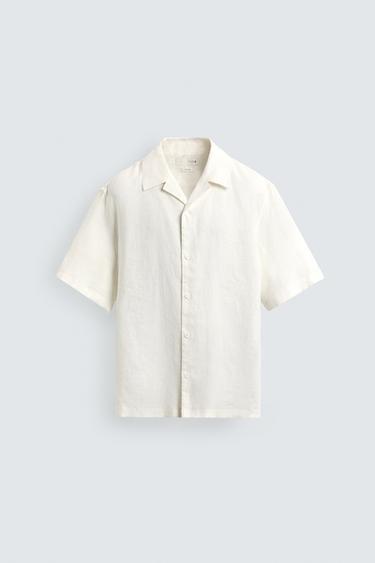 CAMISA RELAXED FIT LINO - Blanco de Zara