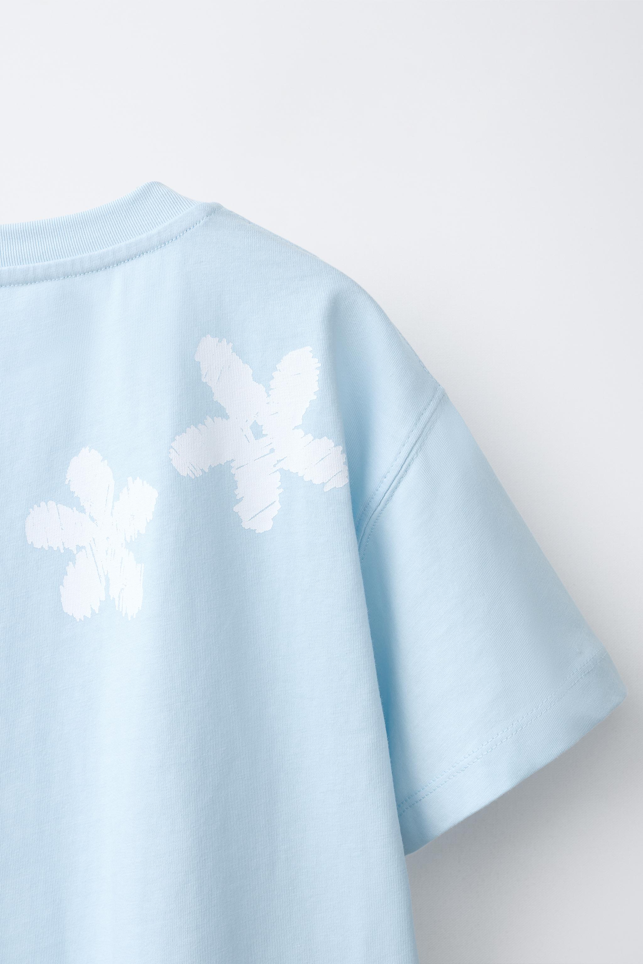 CROCHET FLORAL T-SHIRT