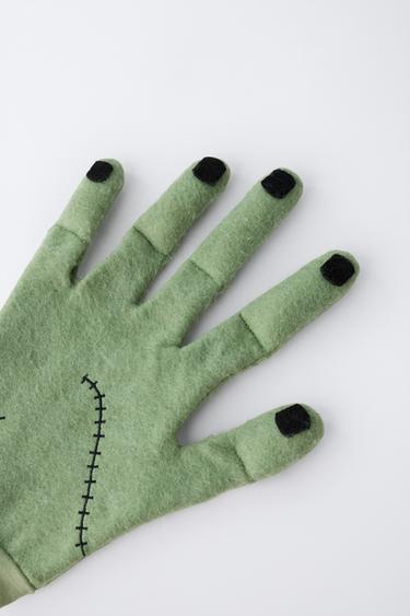 FRANKENSTEIN FANCY DRESS GLOVES - Green by Zara - Image 2