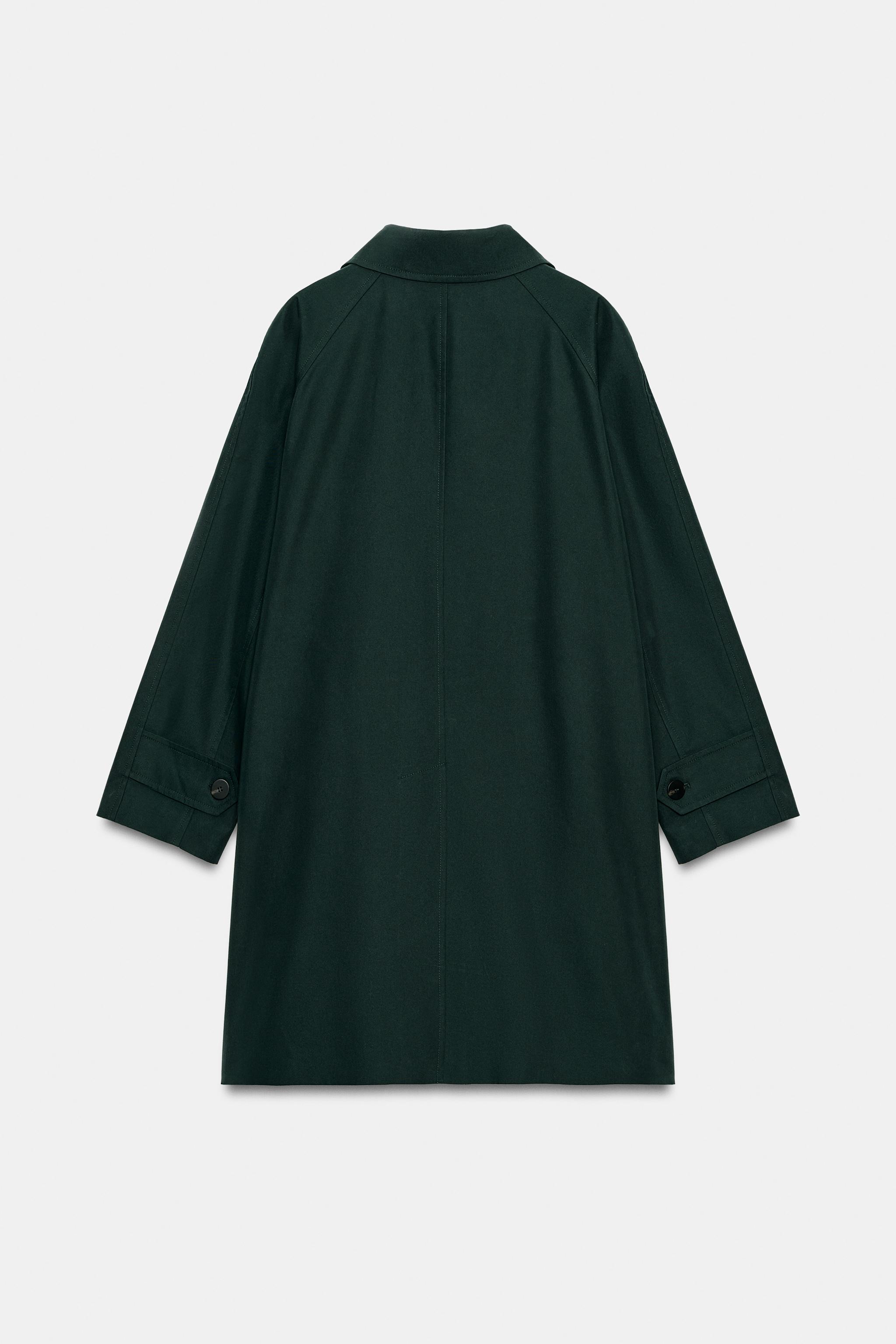 Zara ZW COLLECTION MİDİ TRENÇKOT görsel 8
