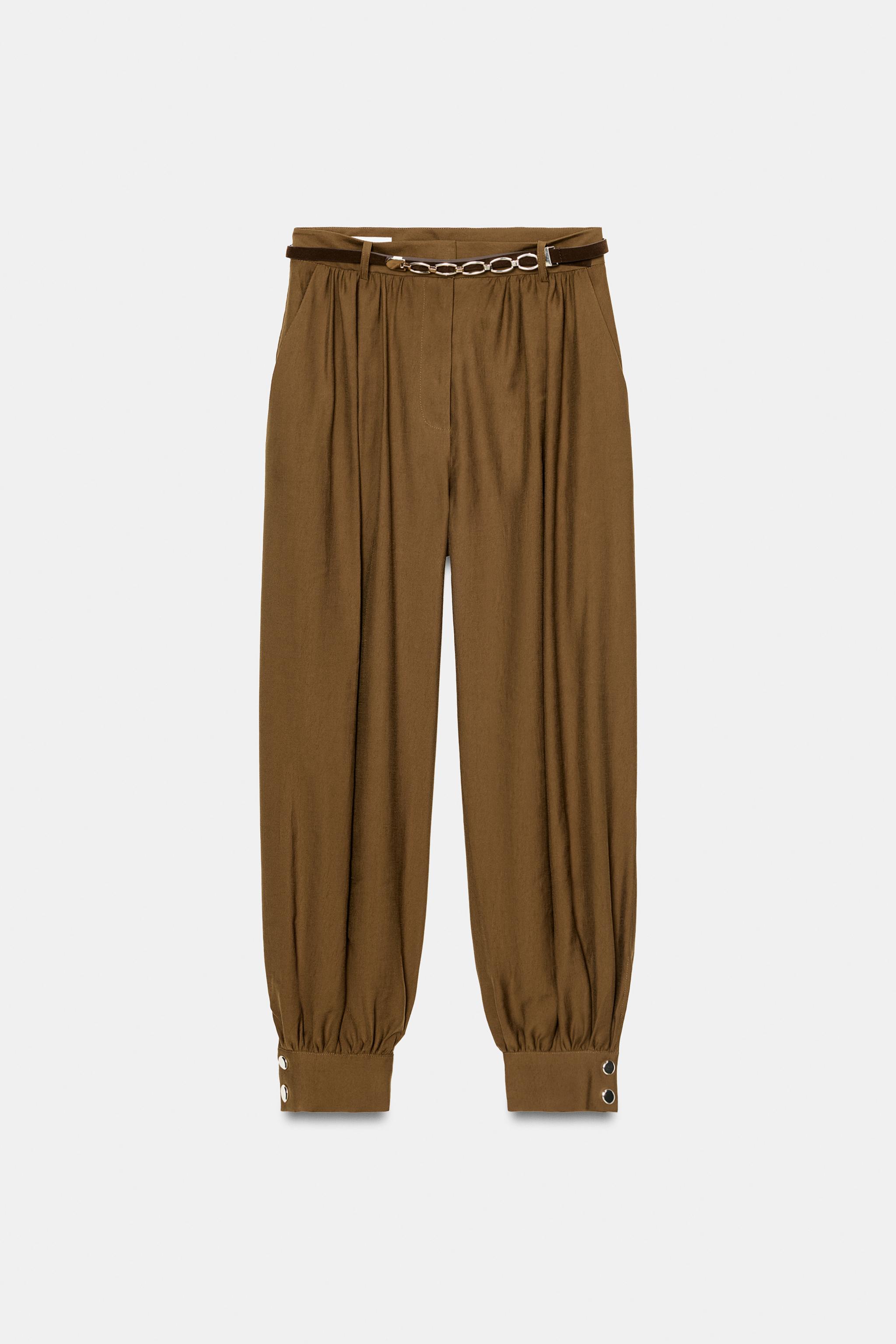 PANTALON BOUFFANT AVEC CEINTURE À CHAÎNE