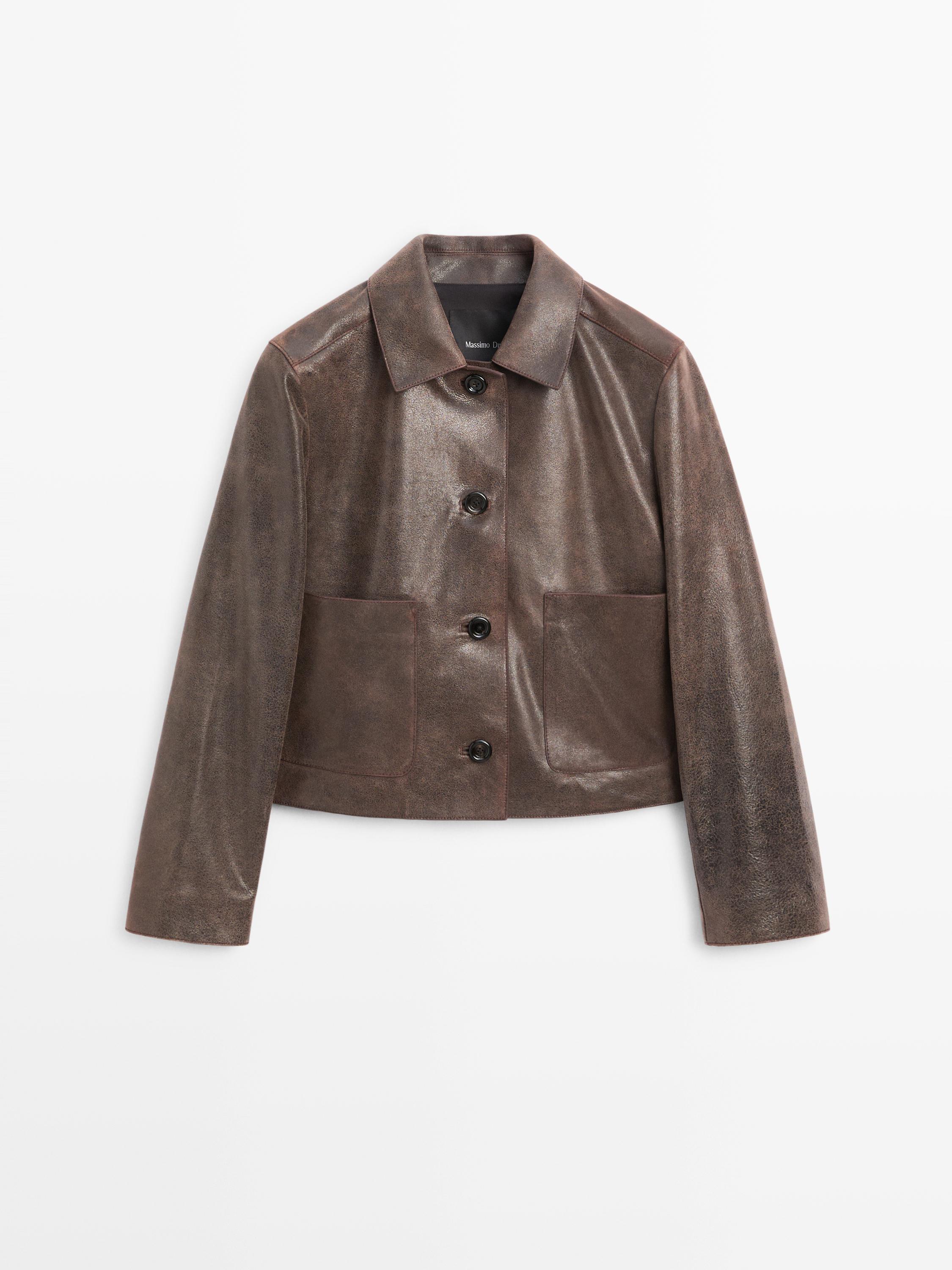 Suede leather jacket