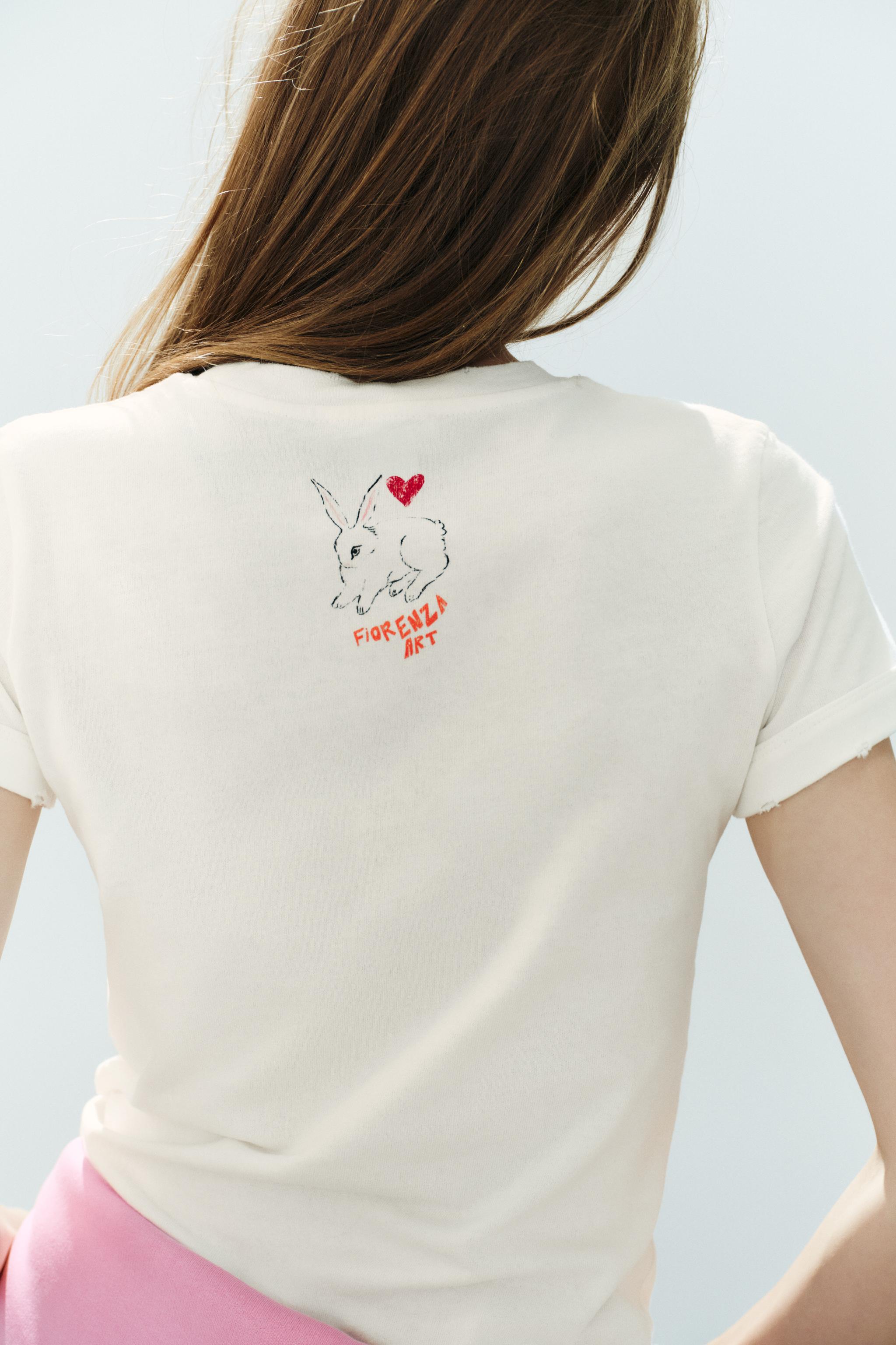 Женские футболки Zara FIORENZA ART T-SHIRT — фото 4