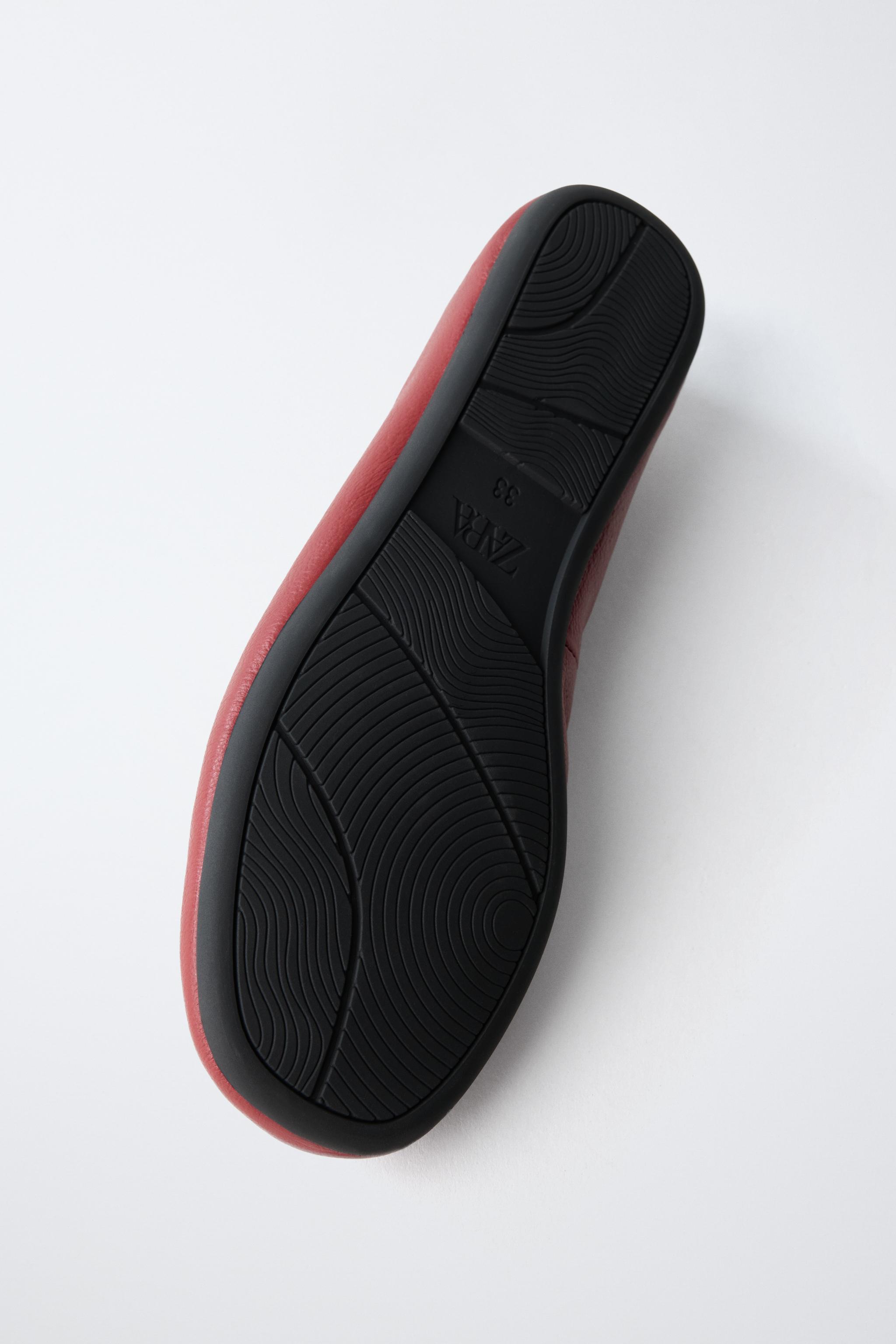 BALLERINES À NŒUD EN CUIR