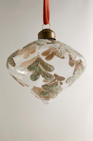 DÉCORATION SAPIN TOUPIE FEUILLES PAILLETTES NOËL - Vert clair de Zara - Image 3