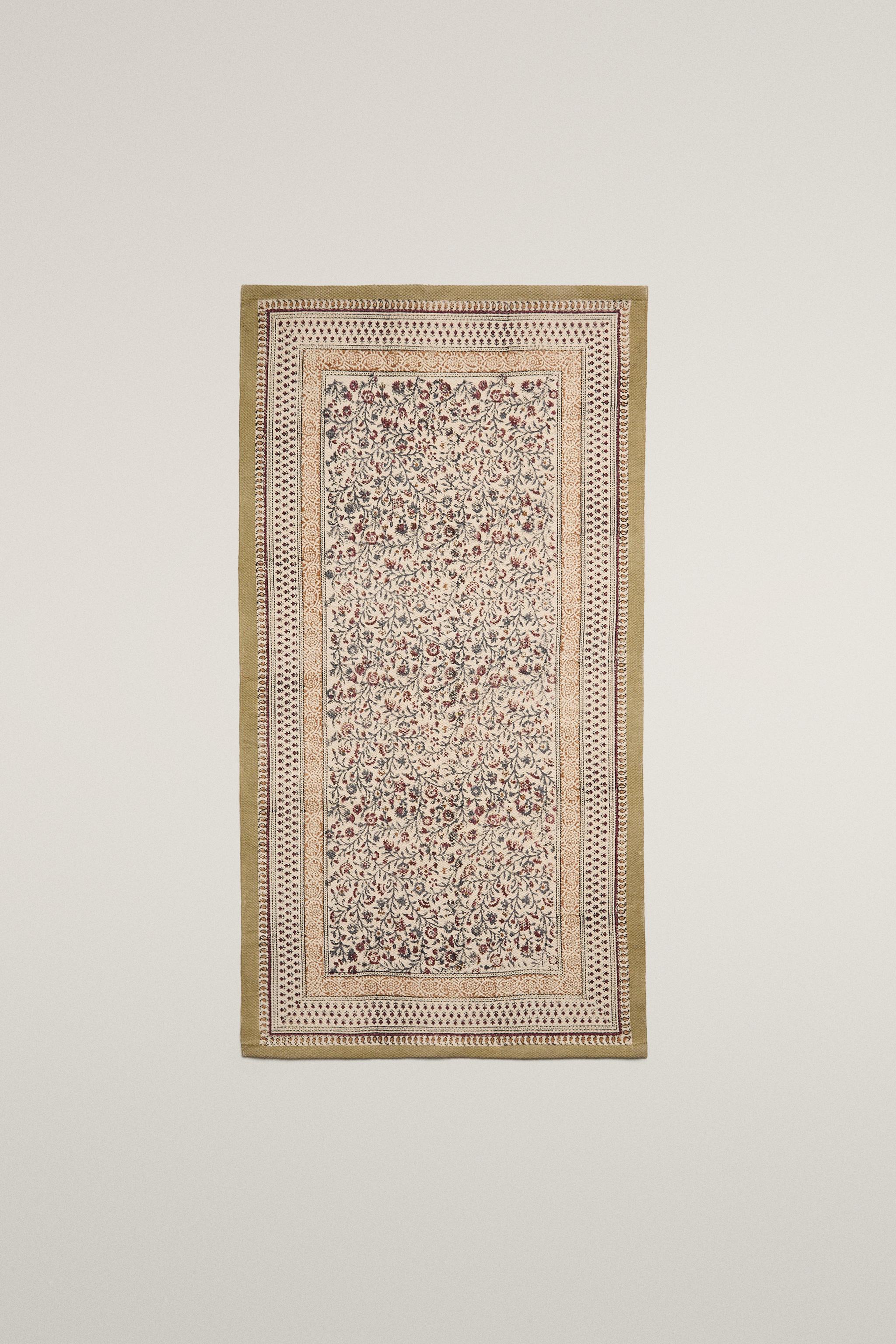 COTTON BLOCK PRINT RUG
