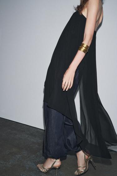 ZW COLLECTION BANDEAU LONG TOP - Black by Zara - Image 5