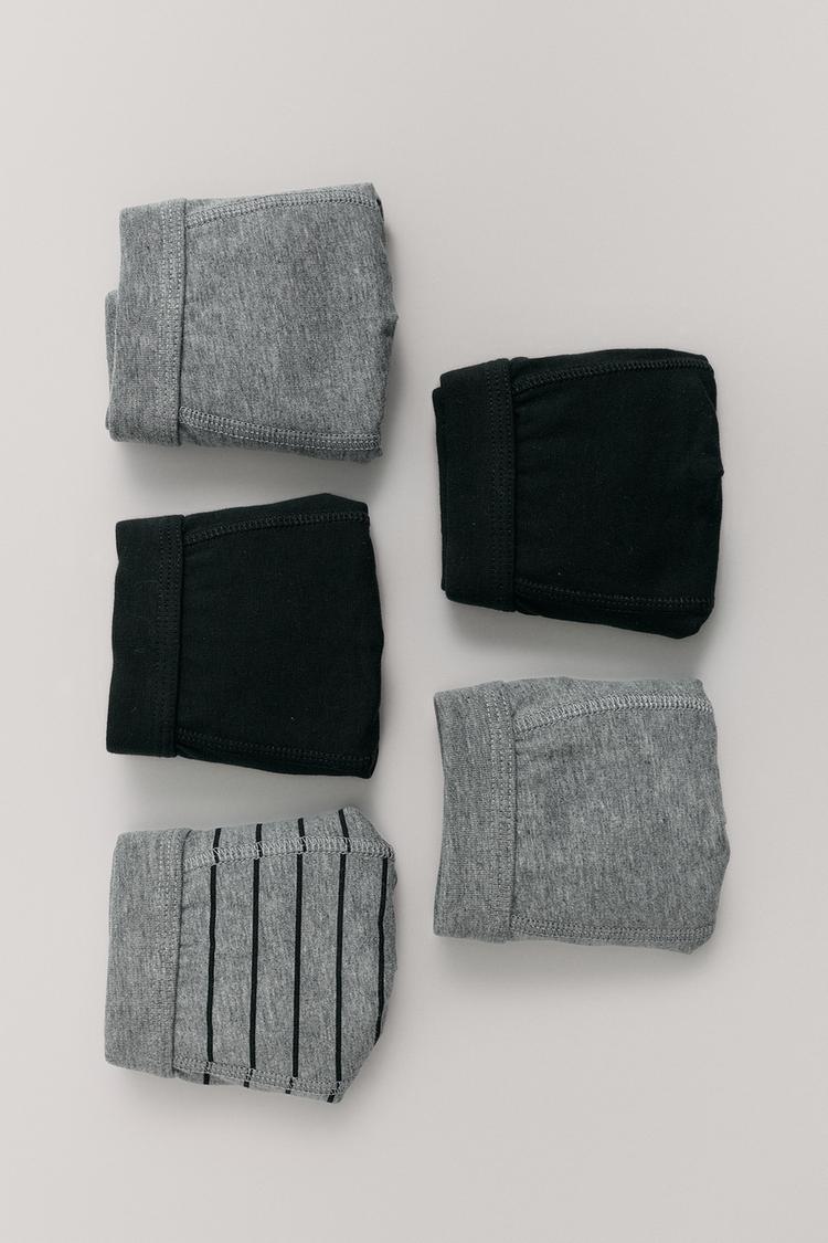 2 6 anos pack cinco boxers lisos y rayas