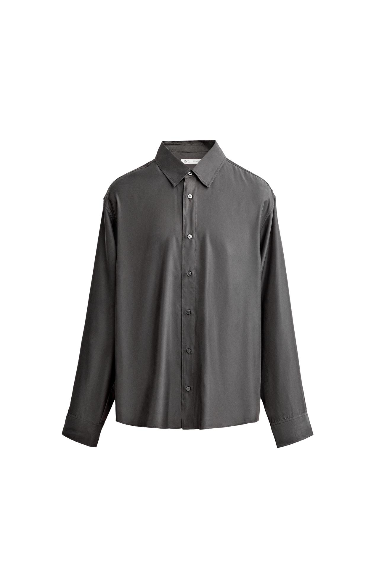 CUPRO BLEND FLOWING SHIRT