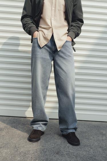 BAGGY FIT JEANS - Blue grey by Zara
