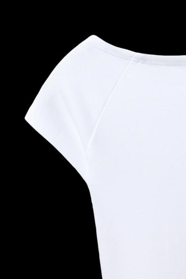 CAMISETA LISA CON MODAL - Blanco de Zara