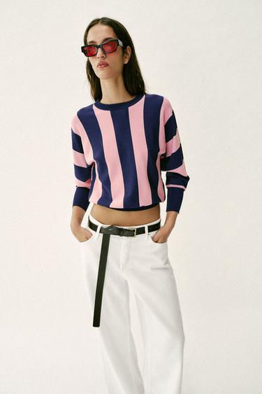 ТРИКОТАЖНАЯ ТОЛСТОВКА В ПОЛОСКУ — Единственный от Zara