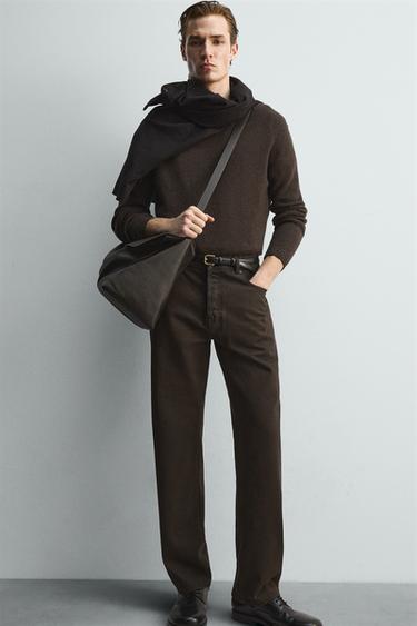 JEAN STRAIGHT FIT FINI CIRÉ - Marron de Zara - Image 5