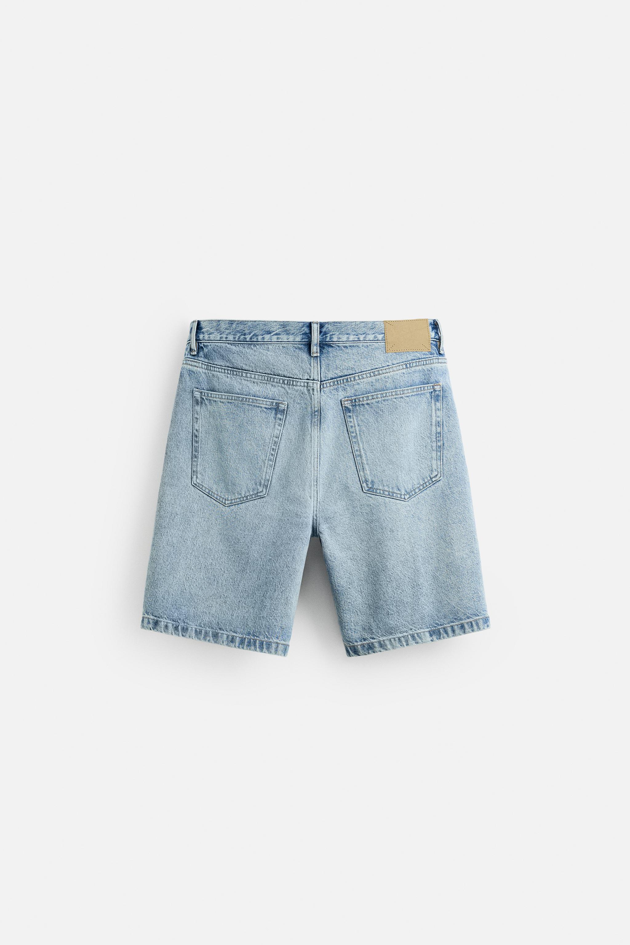 ★★ ★★ Regular fit denim shorts T22F3NPQ090W REGULAR FIT DENIM SHORTS - Light blue | ZARA United States