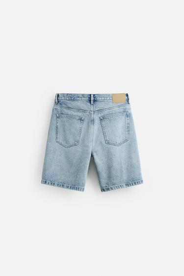REGULAR FIT DENIM BERMUDA SHORTS - Light blue by Zara - Image 6