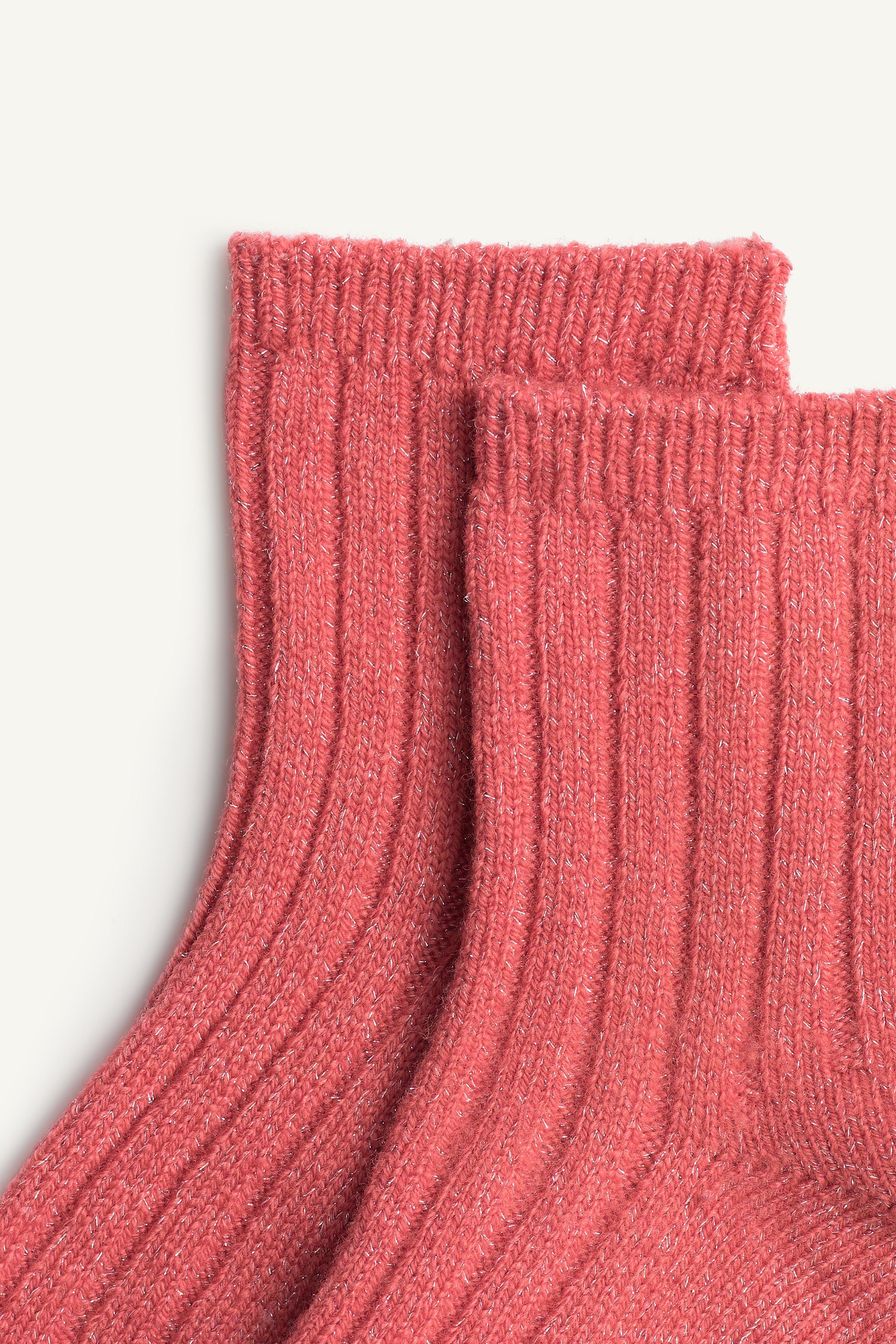 LOT DE DEUX PAIRES CHAUSSETTES MOYENNES BRILLANTES AVEC LAINE LIMITED EDITION