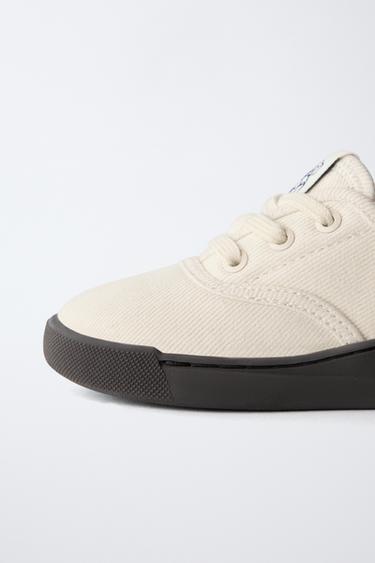 TENNIS EN COTON SKATE - Blanc de Zara - Image 3