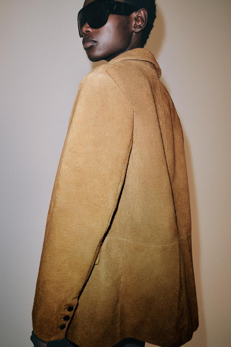 CHAQUETA OVERSIZE DE GAMUZA 100% COLECCIÓN ZW 3