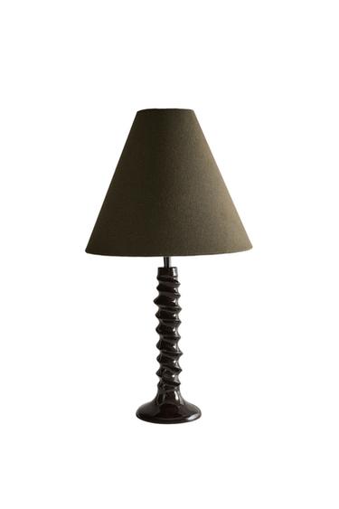 TABLE LAMP WITH RAISED DESIGN – Zöld a ZARA-tól
