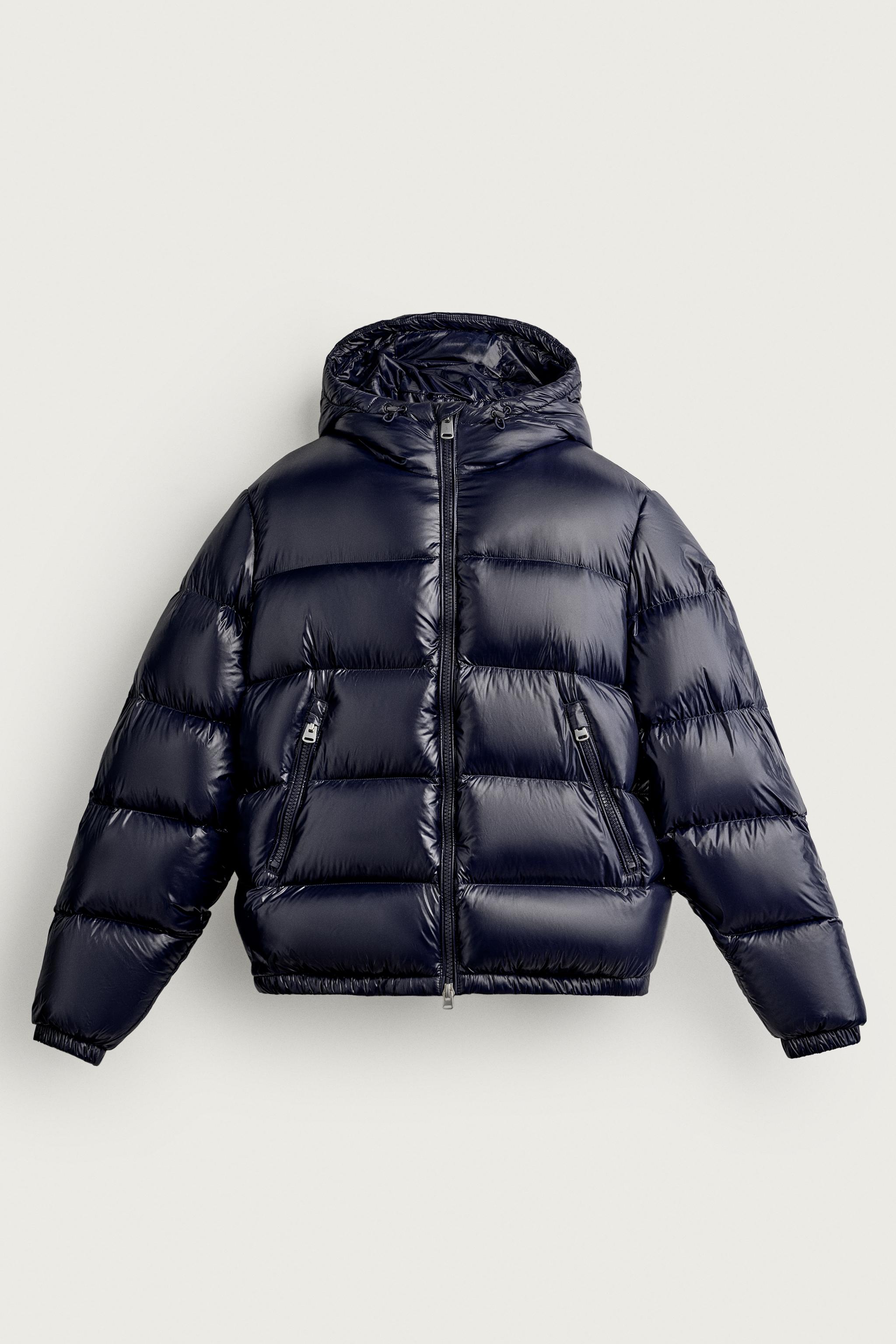 ダウン80%・フェザー20% 撥水加工パフジャケット - マスタード | ZARA