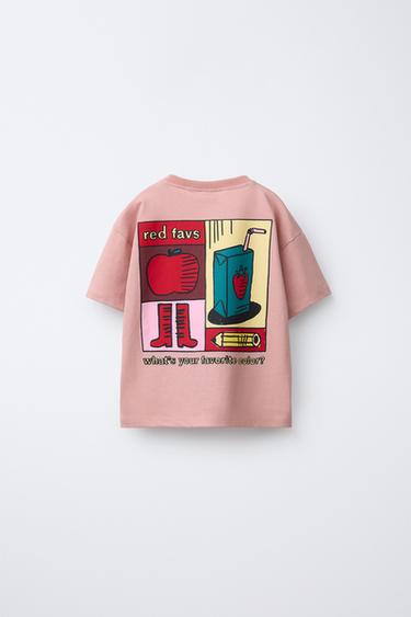 BLUZË ME STAMPIM - Ngjyrë mjedre nga Zara