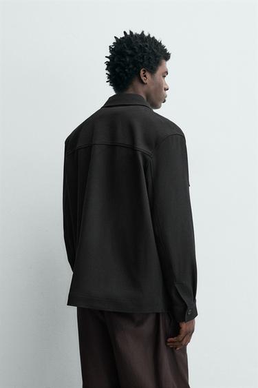SURCHEMISE STRUCTURÉE CONFORT - Noir de Zara - Image 2