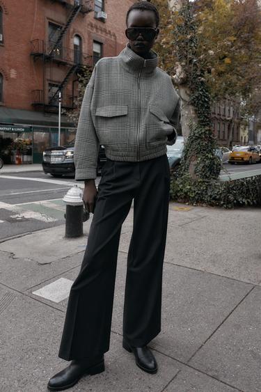 PANTALÓN ANCHO TIRO ALTO - Negro de Zara