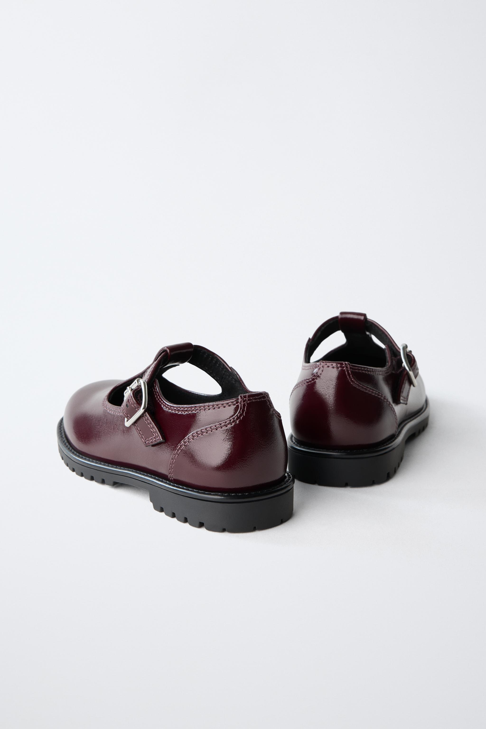 Обувь Zara T-STRAP BALLET FLATS — фото 5