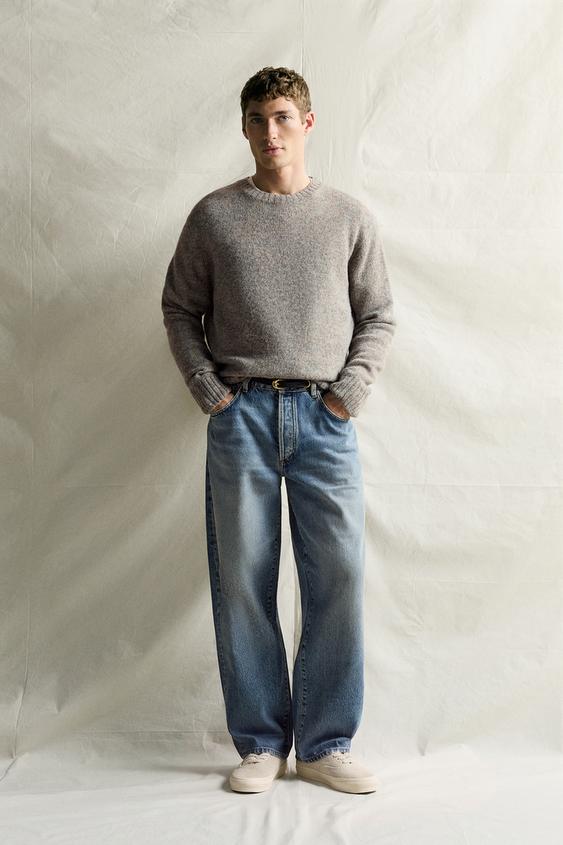 100% WOOL REGULAR FIT JUMPER - Taupe grey by Zara - Image 0