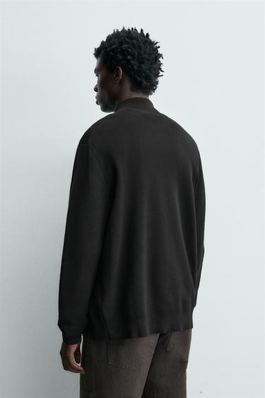 ZIP-UP KNIT CARDIGAN - Black by Zara - Image 2