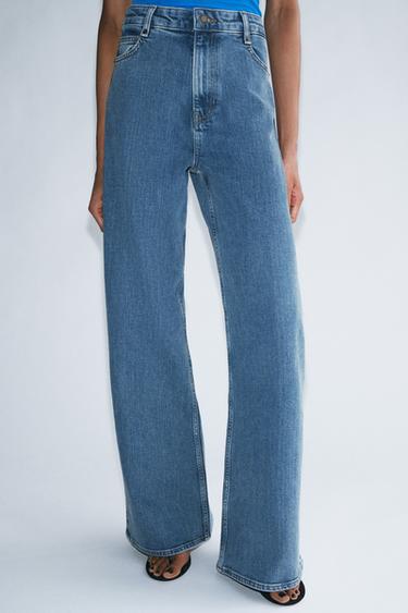 ZW COLLECTION WIDE-LEG HIGH-WAIST JEANS - Blue by Zara - Image 4