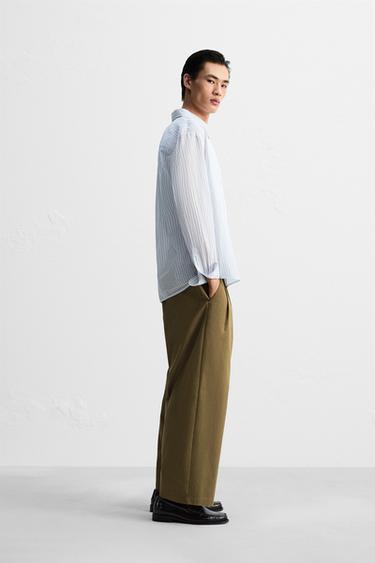 WIDE FIT CHINO TROUSERS - Khaki by Zara - Image 3