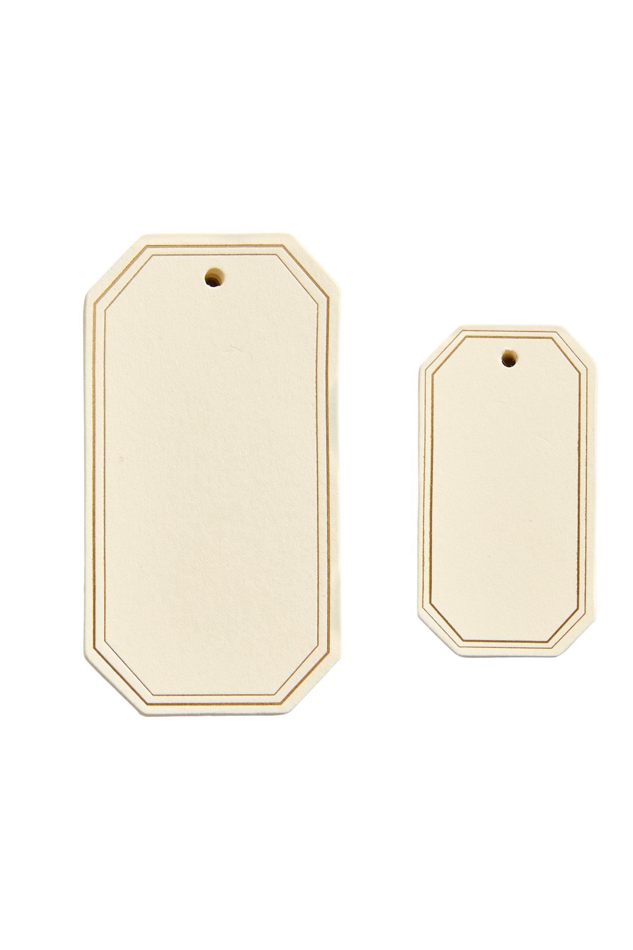 GOLD-EDGED PAPER CHRISTMAS GIFT TAGS (PACK OF 20)
