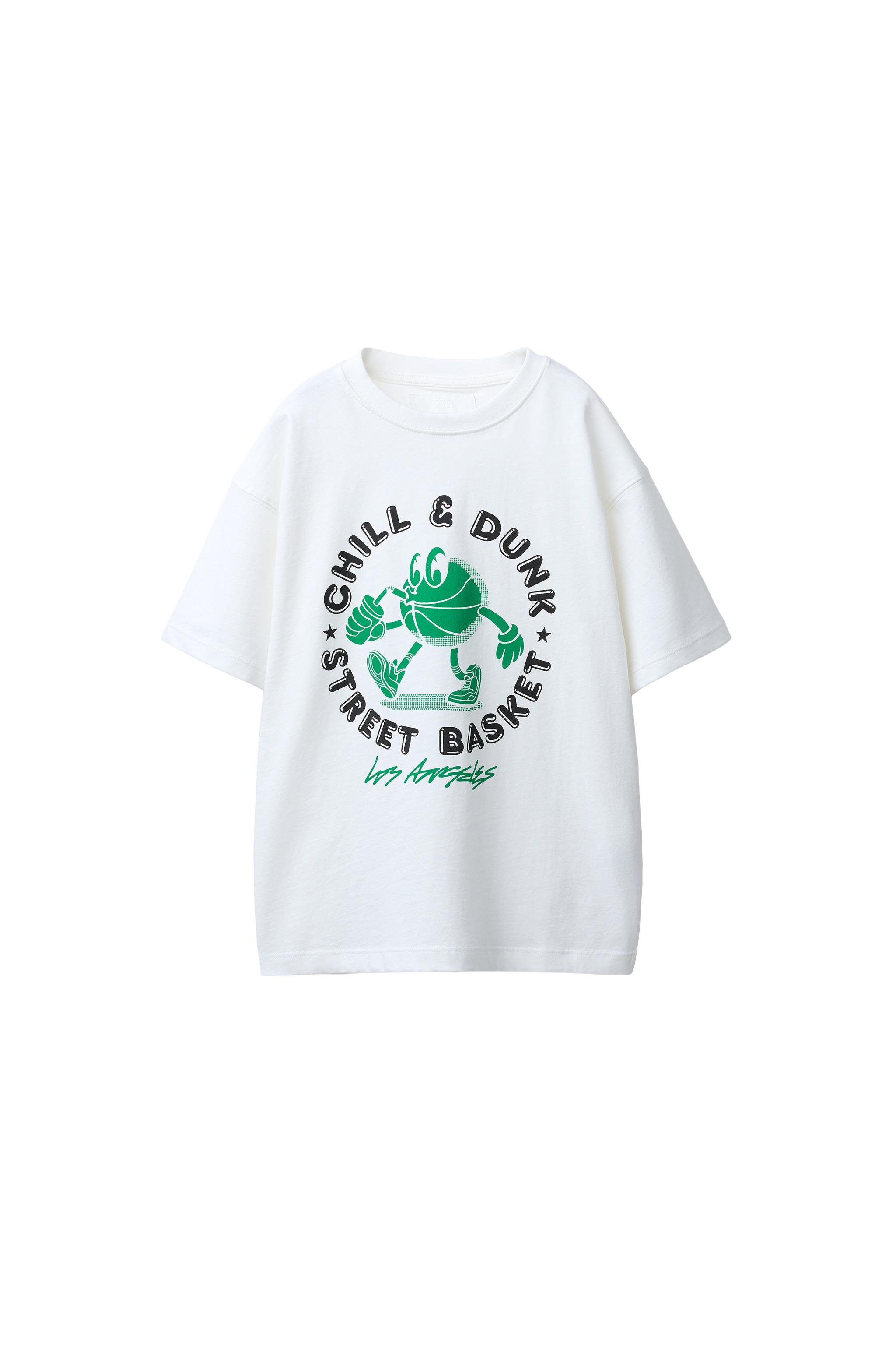 その他 RT162830 VARSITY PRINT T-SHIRT - Oyster-white | ZARA South Africa