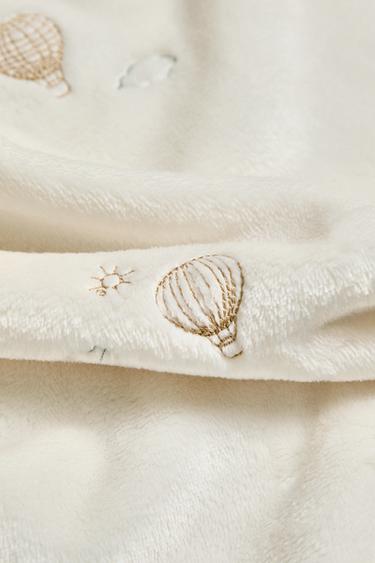 COUVERTURE POLAIRE BÉBÉ BRODÉE BALLONS - Crème de Zara - Image 2