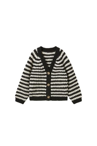 STRIPED KNIT CARDIGAN
