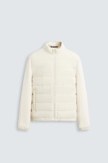 CAZADORA ACOLCHADA COMBINADO - Beige / Tostado de Zara