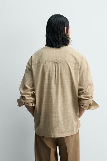 RELAXED FIT CHECK SHIRT - Ecru/Yellow by Zara - Image 2