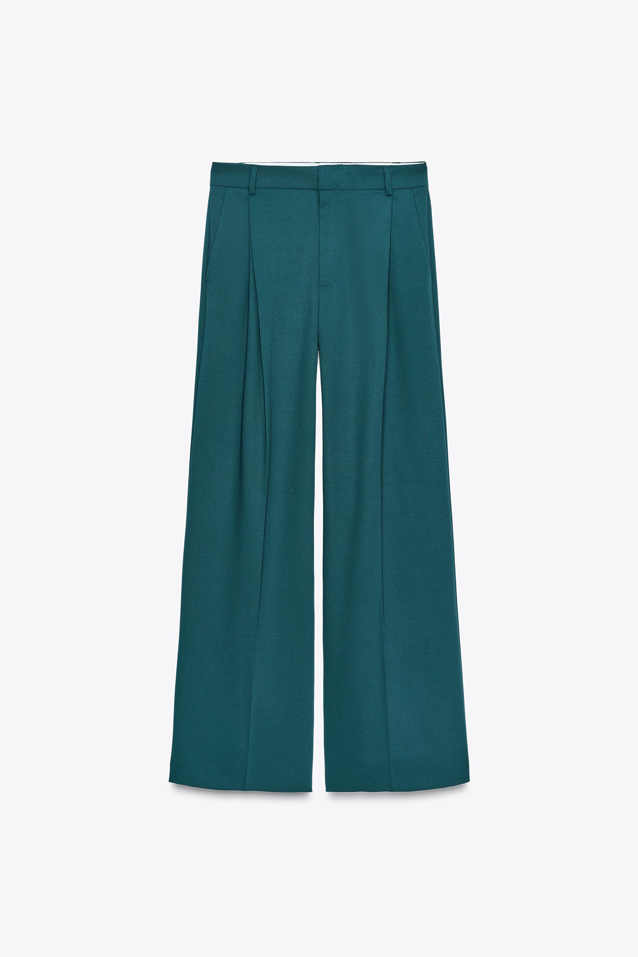 新品・未使用ZIGGY-ZAZA cosmo pant bright green Zara | Pants & Jumpsuits | Zara Belted Wide Leg Green Pants