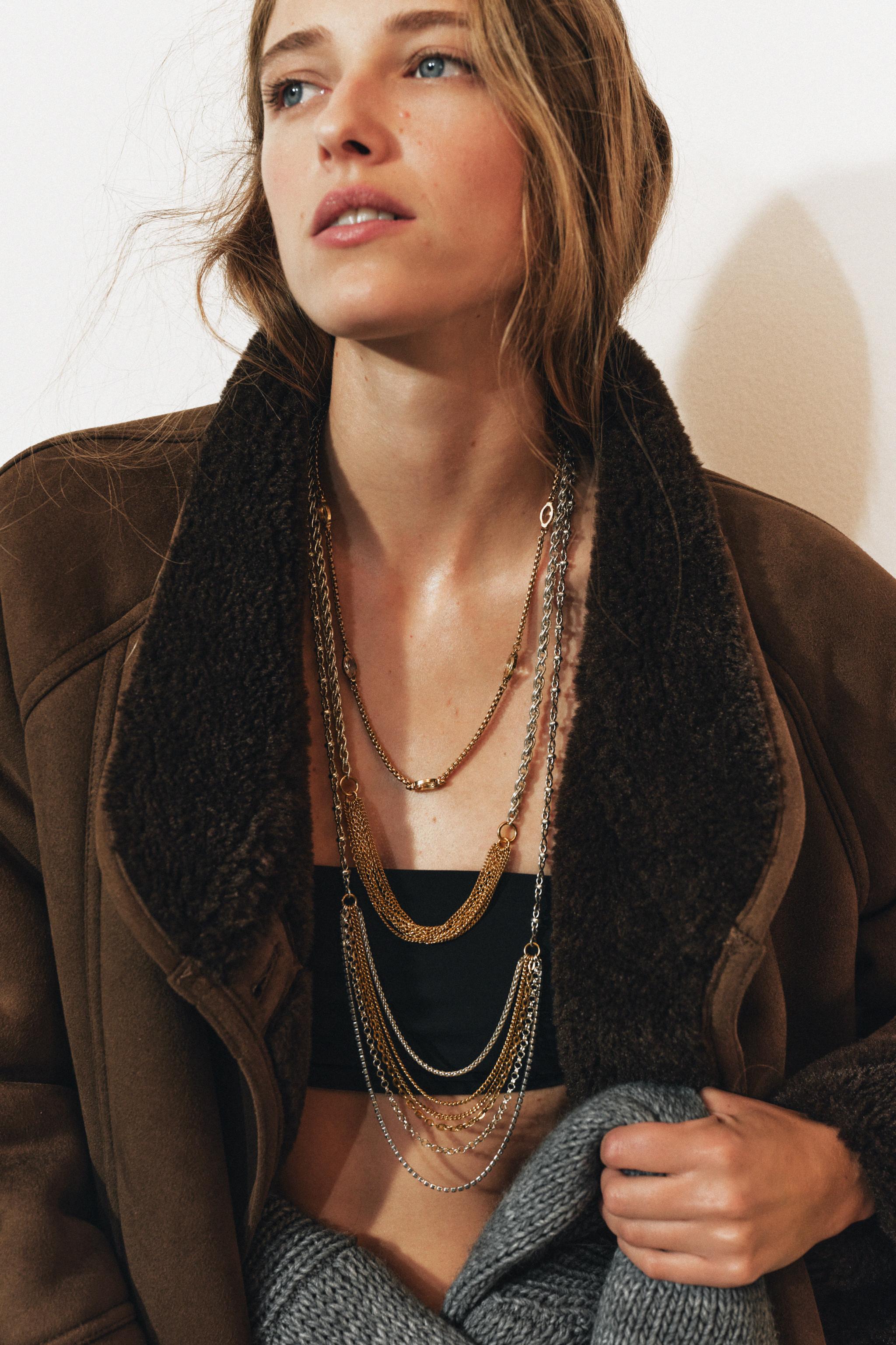 SET OF 3 MIXED CHAIN NECKLACES - Gold / Silver | ZARA United States