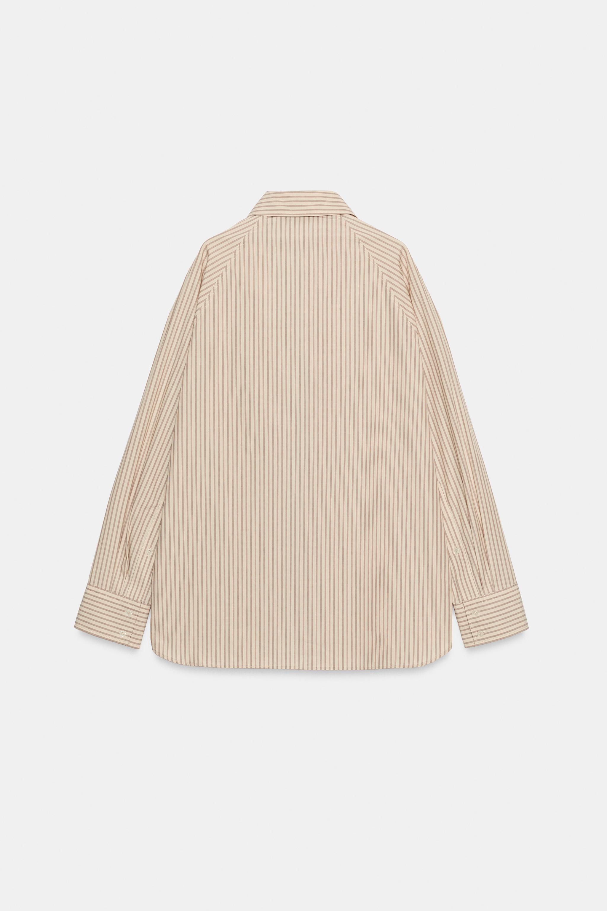 CHEMISE OVERSIZE EN POPELINE À RAYURES