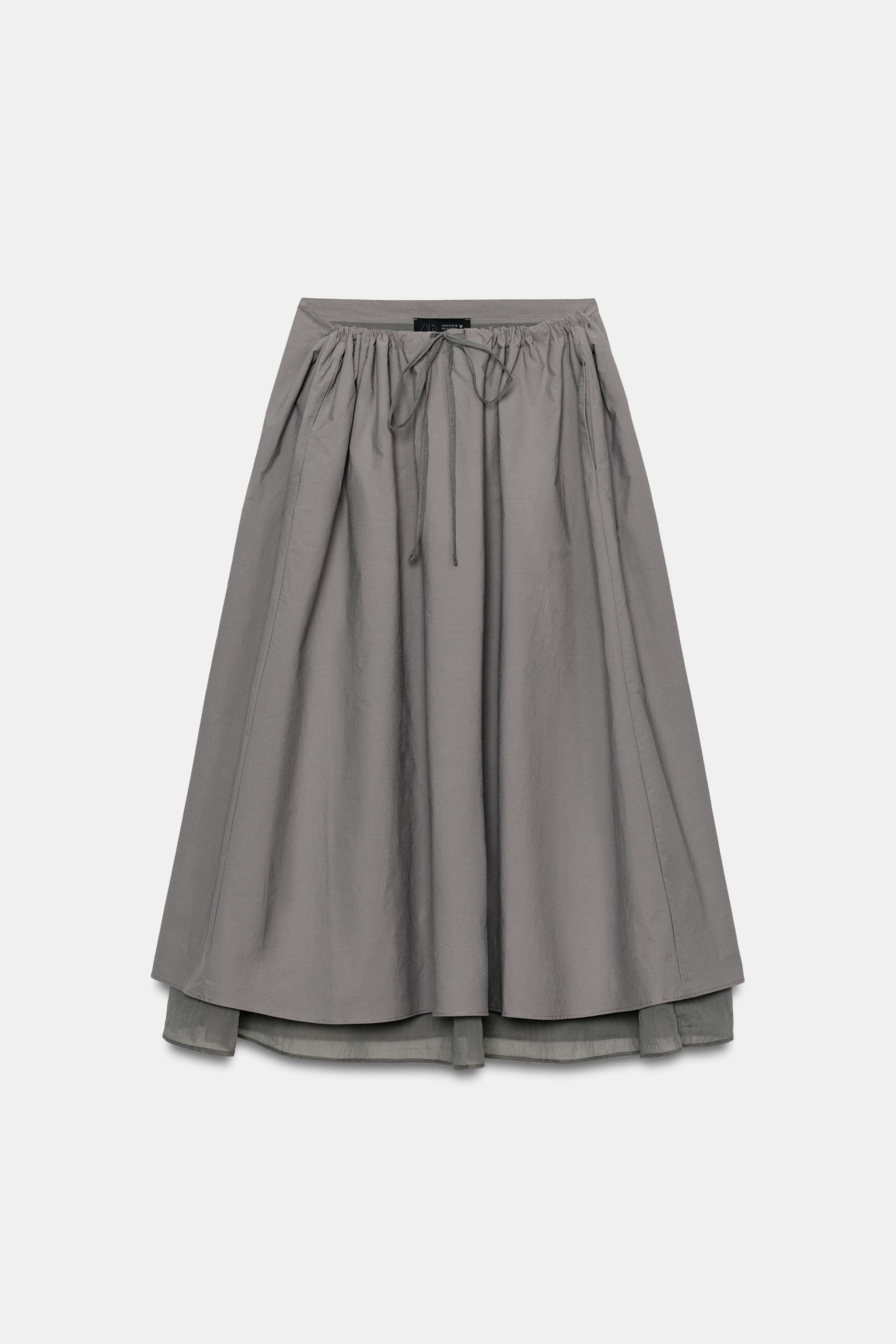 COMBINATION CAPE MIDI SKIRT