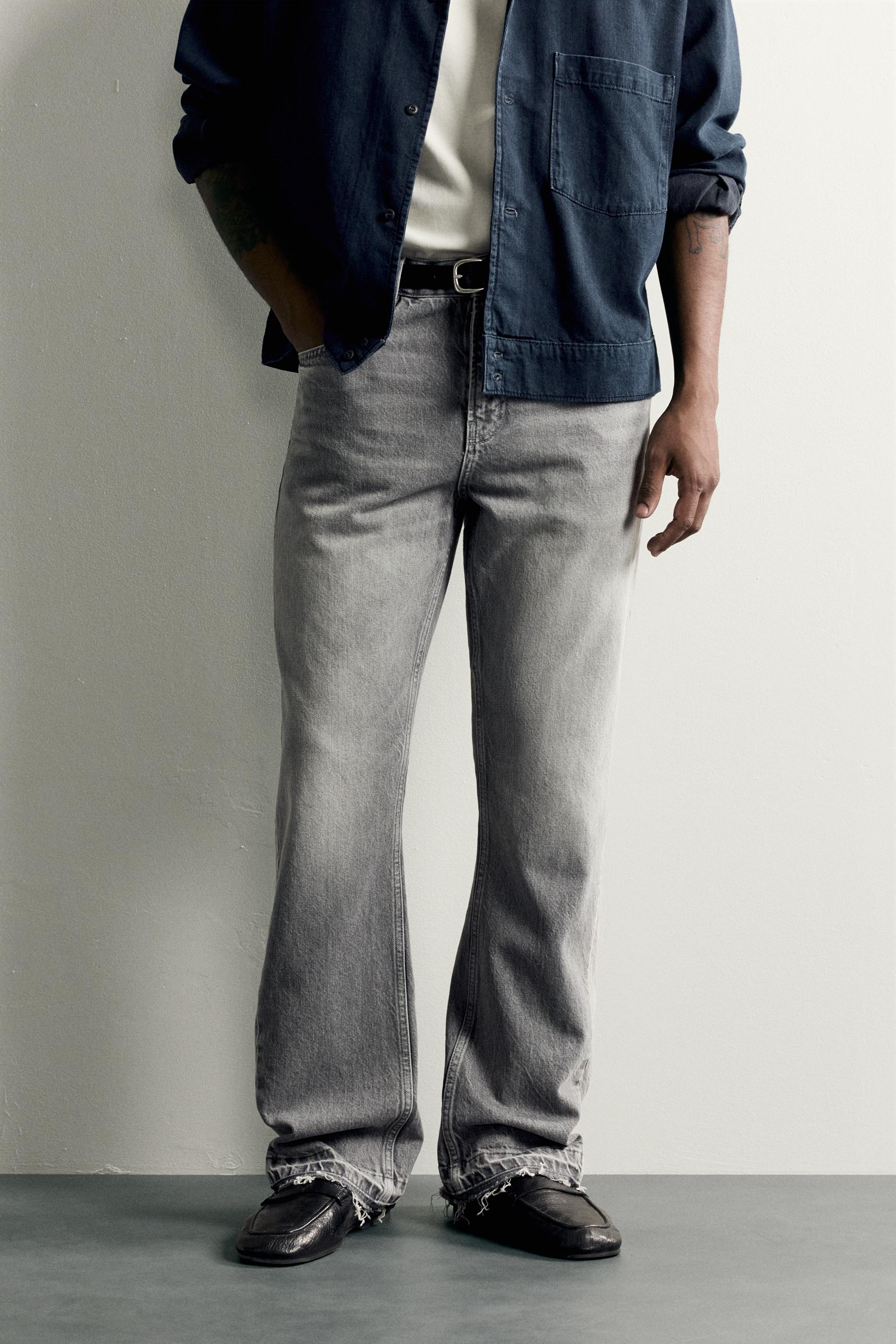 FLARE FIT JEANS — Gray